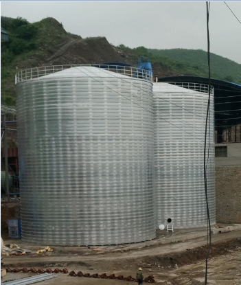 神木粮食钢板仓的安装全过程不用热焊接